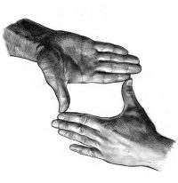Hand Frame -- pencil drawing Hand Frame